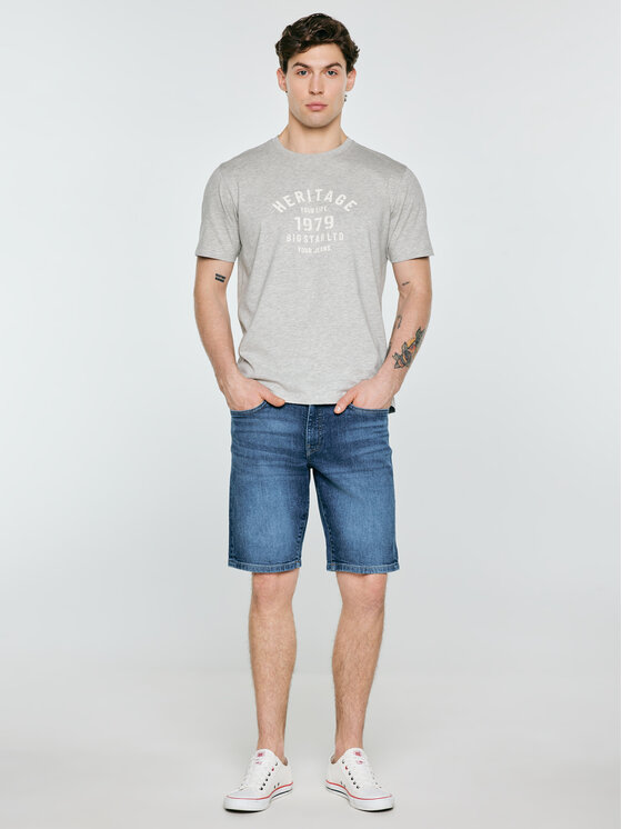 BIG STAR BIG STAR T-Shirt SERTER Szary Basic Fit