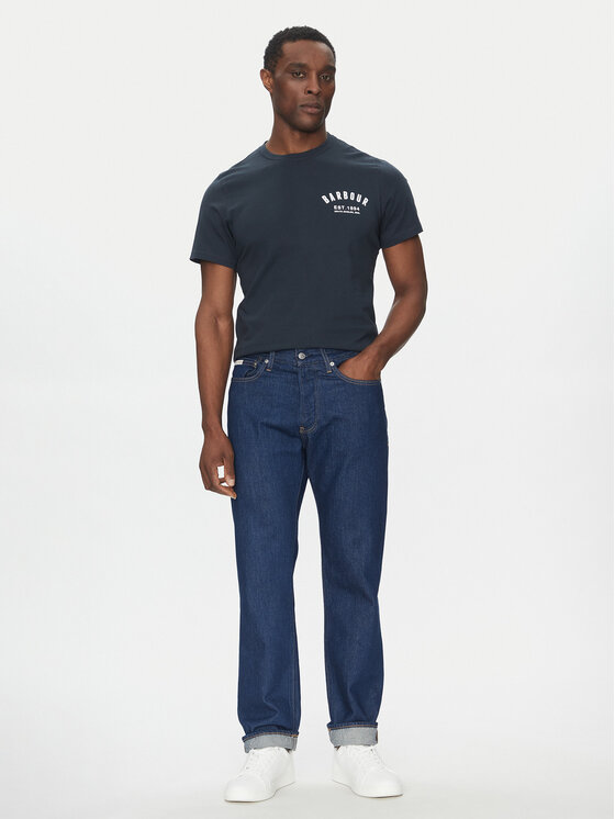Barbour Barbour T-krekls Preppy MTS0502NY31 Tumši zils Tailored Fit