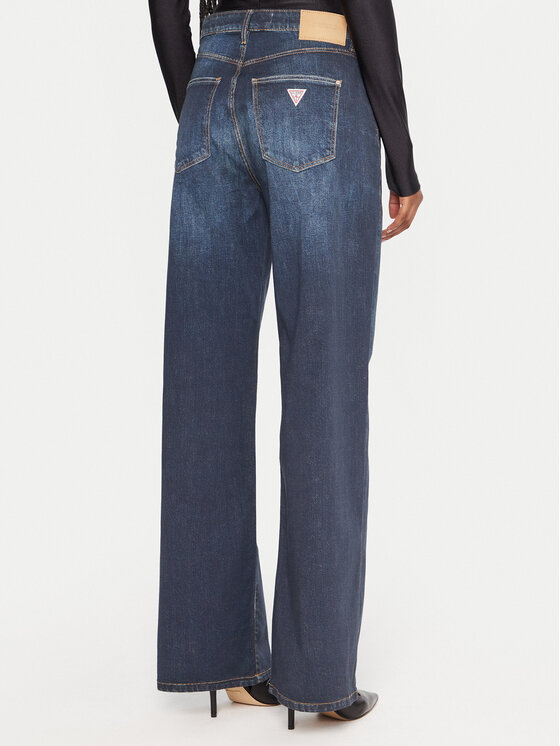 Guess Guess Дънки W5YA1A D0213 Тъмносин Wide Leg