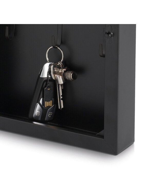 MIAhome MIAhome Wieszak Szafka na klucze metalowa 30x22x5 cm LAKLE Czarny