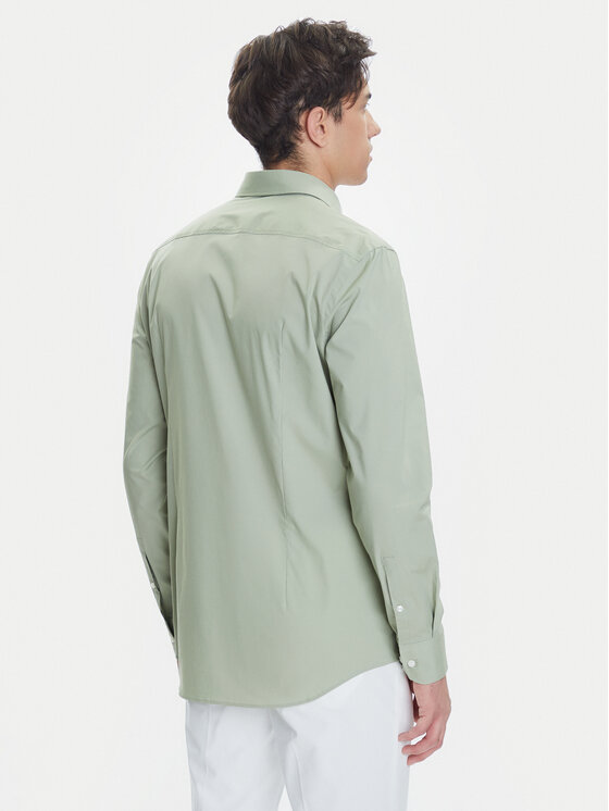 BOSS BOSS Cămașă H-Hank 50469345 Verde Slim Fit