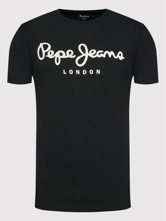 Pepe Jeans Pepe Jeans T-Shirt Original PM508210 Czarny Slim Fit
