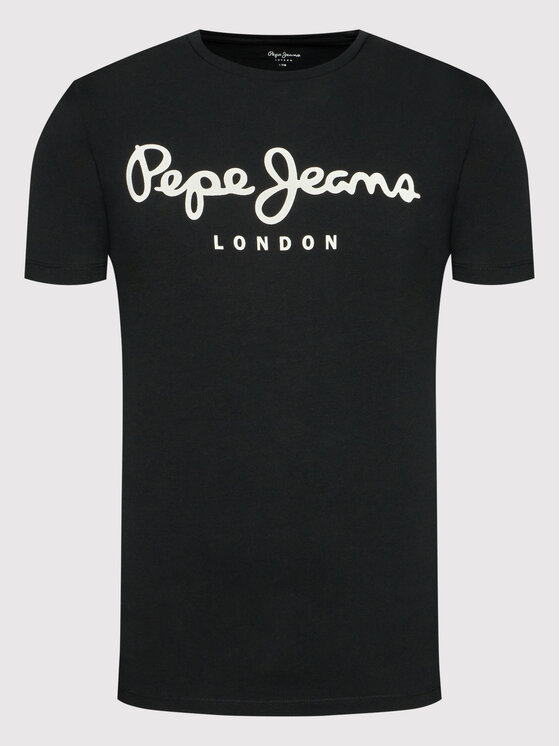 Pepe Jeans T-Shirt Original PM508210 Slim Fit Μαύρο