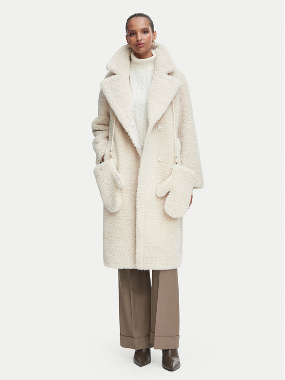 Rinascimento Rinascimento Kunstkarusnahk CFC0127146003 Kreemjas Oversize