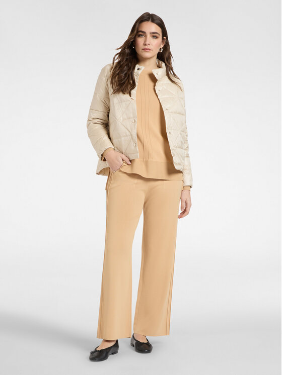 Elena Mirò Elena Mirò Giubbotto piumino F807P000194N002 Crema Regular Fit