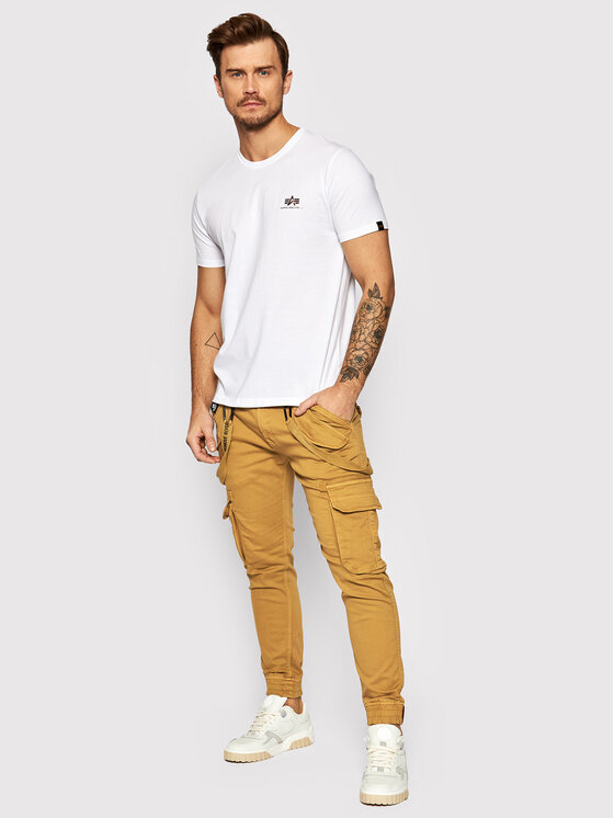 Alpha Industries Alpha Industries Hlače iz tkanine Utility 128202 Rjava Slim Fit