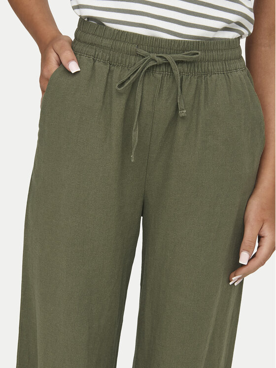 JDY JDY Kalhoty z materiálu Say 15318361 Zelená Loose Fit