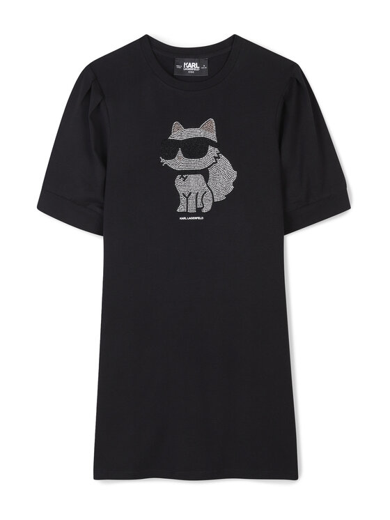 Karl Lagerfeld Kids Karl Lagerfeld Kids Rochie de zi Z30458 D Negru Regular Fit