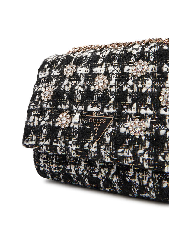 Guess Guess Дамска чанта Everlee HWTB86 79210 Черен