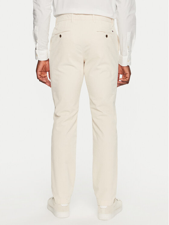 Tommy Hilfiger Tommy Hilfiger Kalhoty z materiálu MW0MW32932 Écru Regular Fit