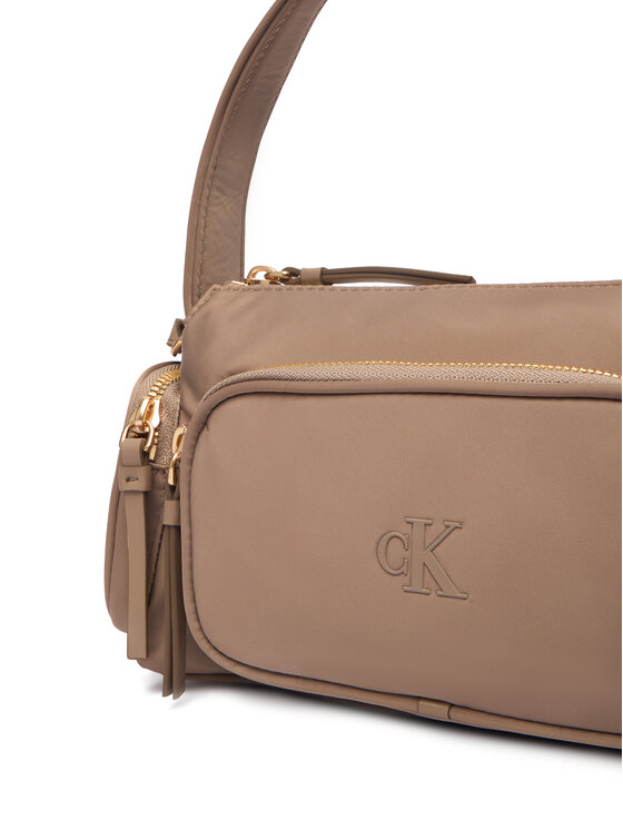 Calvin Klein Calvin Klein Torebka Pocket Nylon Bag W/Strap LV04F3132G Beżowy