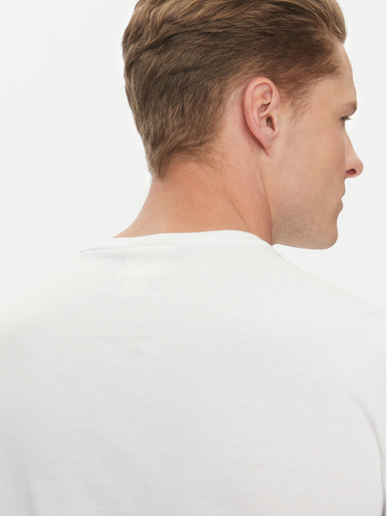 Calvin Klein Calvin Klein T-krekls Linear Ombre K10K114163 Balts Regular Fit