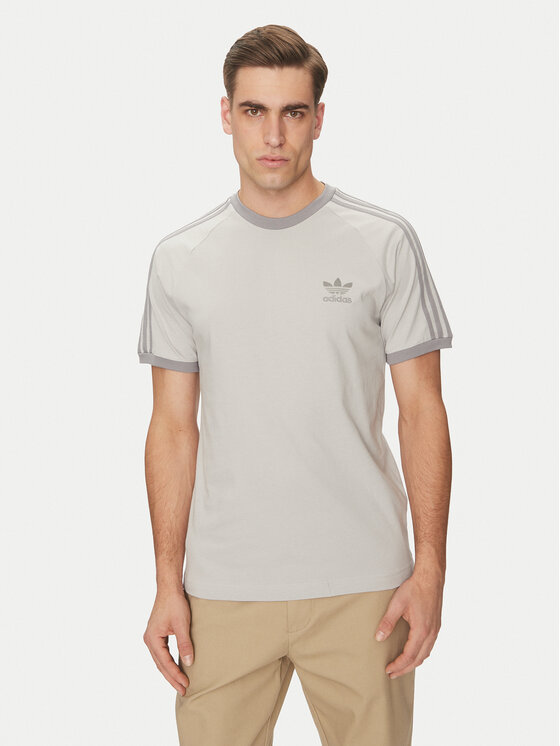 adidas adidas Футболка adicolor Classics 3-Stripes JN7016 Сірий Slim Fit