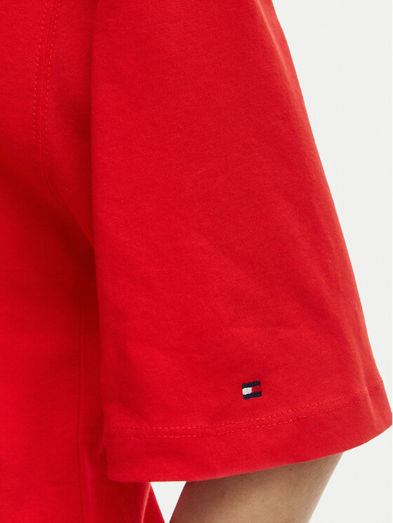 Tommy Hilfiger Tommy Hilfiger T-Shirt WW0WW47811 Pomarańczowy Relaxed Fit