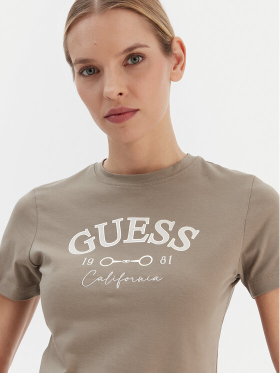 Guess Guess T-shirt V6RI02 J1314 Beige Regular Fit