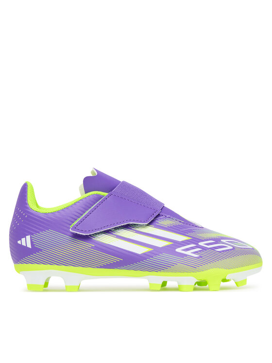 adidas adidas Boty na fotball F50 Club Hook-and-Loop Firm/Multi-Ground Boots Kids JI0036 Fialová