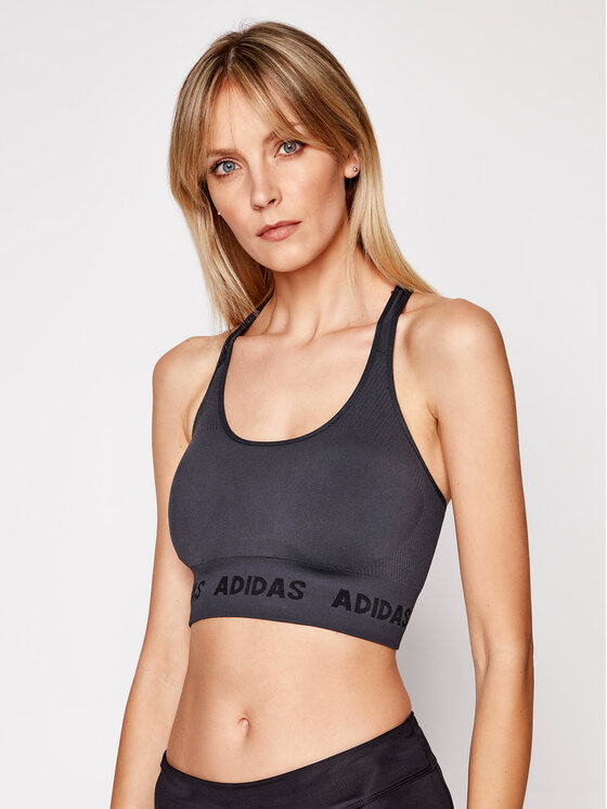 adidas Športová podprsenka Aeroknit GL1121 Sivá