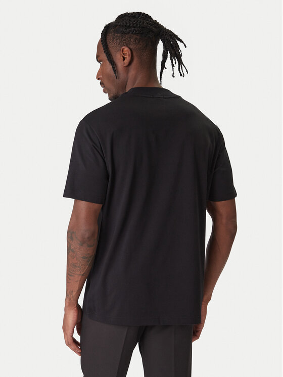 BOSS BOSS T-särk Tee Collar 50555527 Must Regular Fit