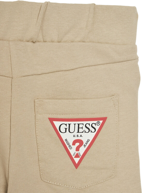Guess Guess Set tricou și pantaloni scurți N5GG05 K8HM4 Bej Regular Fit