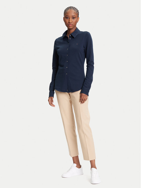 Tommy Hilfiger Tommy Hilfiger Košulja 1985 WW0WW43528 Tamnoplava Slim Fit