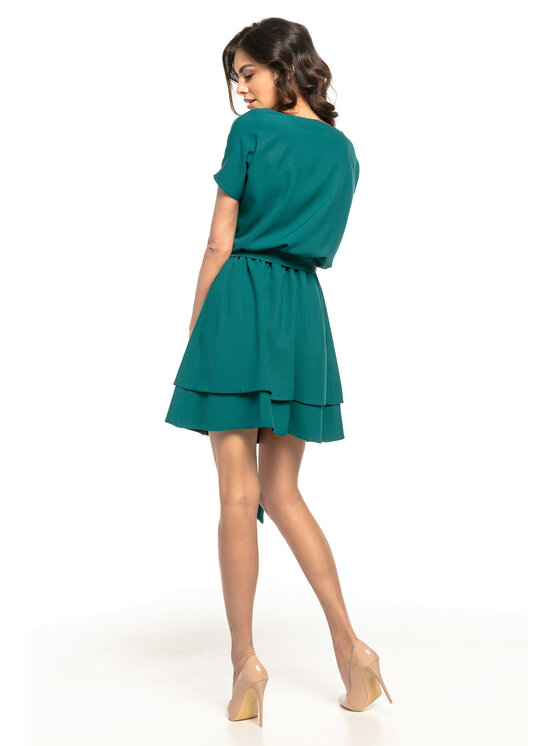Tessita Tessita Sukienka koktajlowa T268 Zielony A-Line Fit