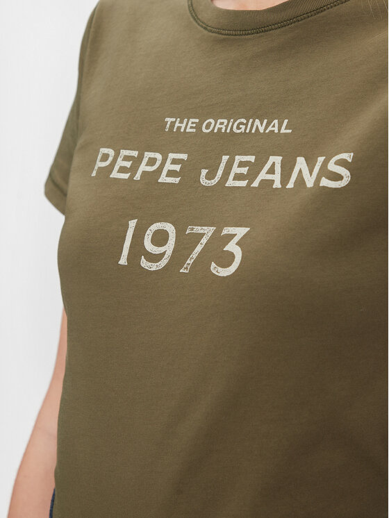 Pepe Jeans Pepe Jeans Marškinėliai Harbor PL505743 Žalia Regular Fit