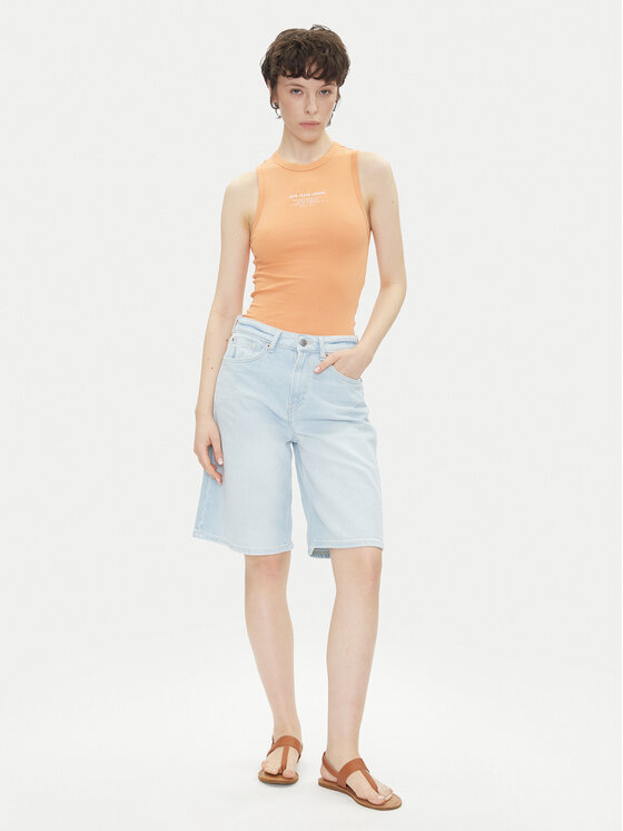 Pepe Jeans Pepe Jeans Džínové šortky PL801176 Modrá Loose Fit