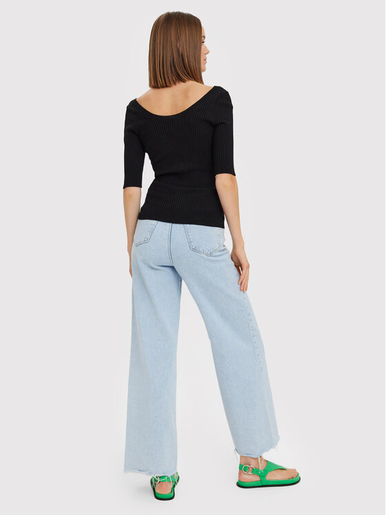 Vero Moda Vero Moda Bluzka Estela 10268128 Czarny Slim Fit