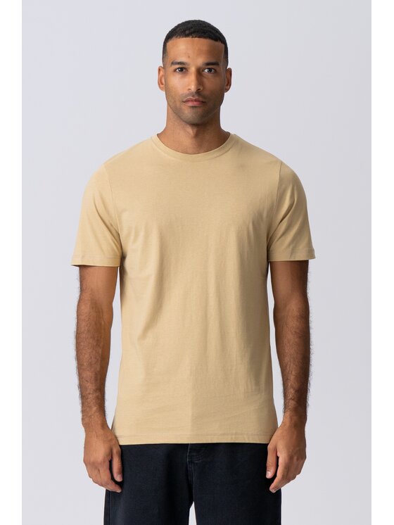 TeeShoppen TeeShoppen T-Shirt 'Basic Collection' Beżowy Regular Fit