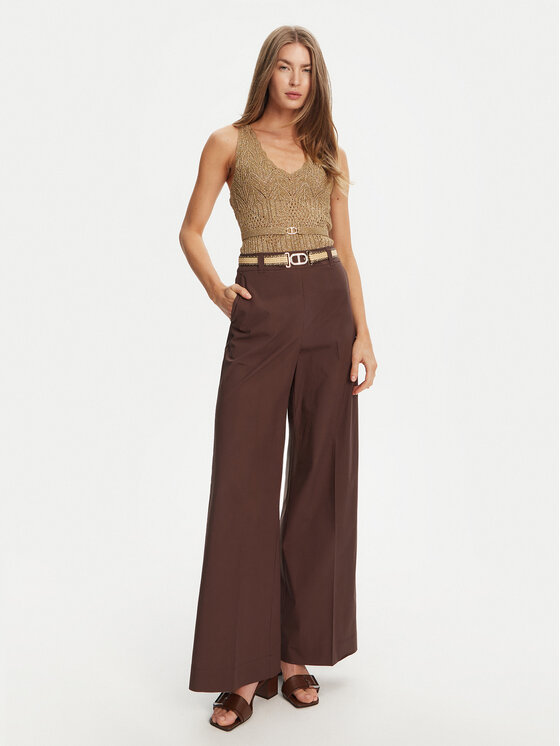 TWINSET TWINSET Top 251TT3195 Beżowy Slim Fit
