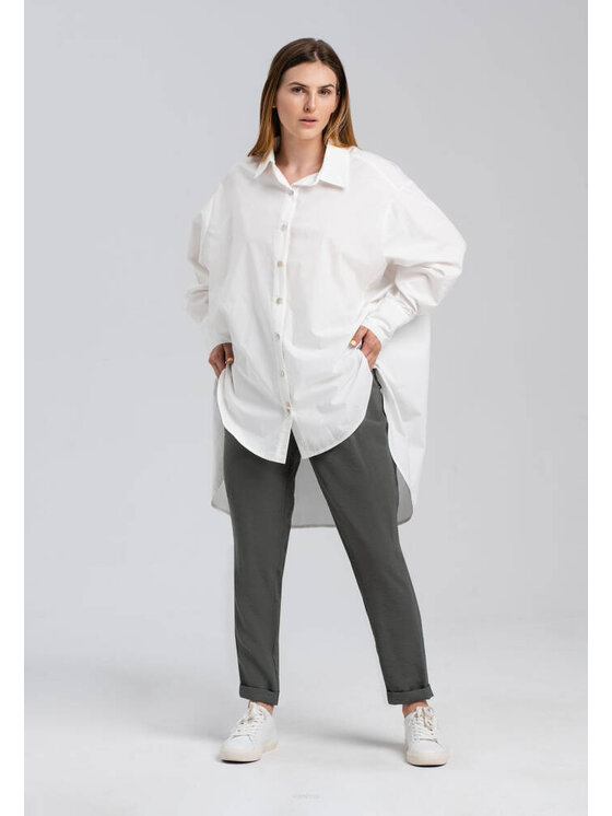 Look Made With Love Look Made With Love Koszula Look 1137 Alfama white Biały Over Fit