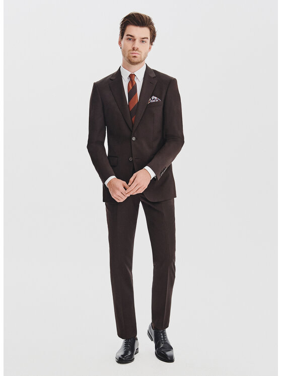 Pako Lorente Pako Lorente Marynarka P25WF-3G-008 Brązowy Super Slim Fit