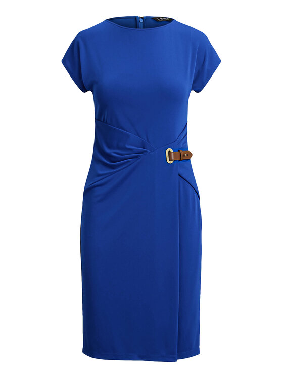 LAUREN RALPH LAUREN LAUREN RALPH LAUREN Cocktail obleka 200P03763002 Modra Slim Fit