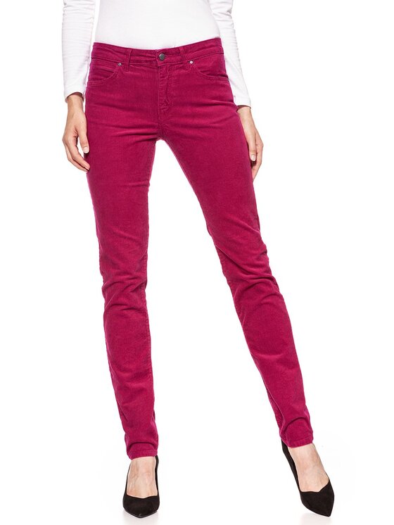 Wrangler Wrangler Spodnie materiałowe SLIM Różowy Slim Fit