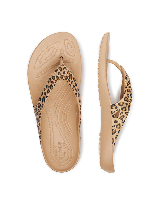 Crocs Crocs Flip flop KADEE II LEOPARD FLIP W 206398-98R Bej