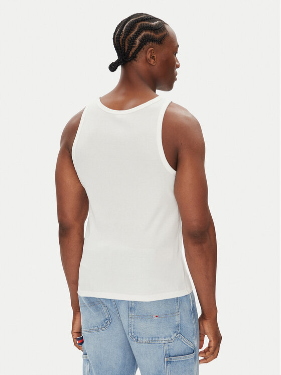 Tommy Jeans Tommy Jeans Tank top marškinėliai Classic Flag DM0DM21927 Balta Slim Fit