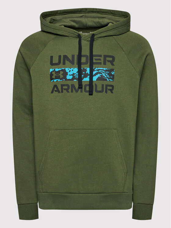 Under Armour Under Armour Bluza Ua Rival Signature 1366363 Zielony Relaxed Fit