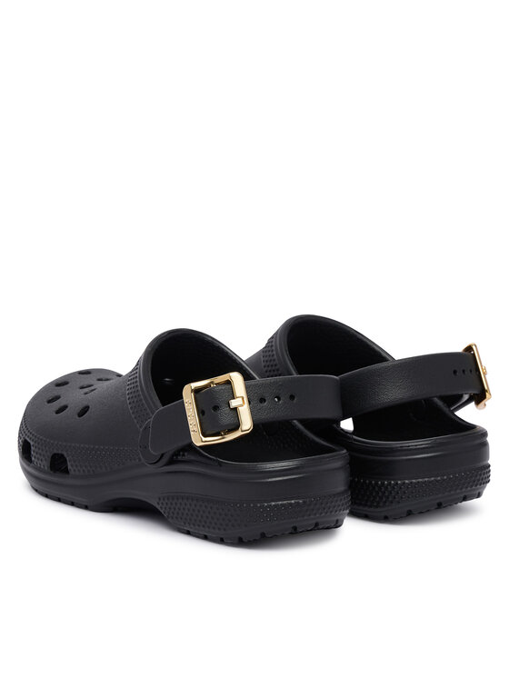 Crocs Crocs Šlepetės Classic Metallic Buckle Clog K 214228 Juoda