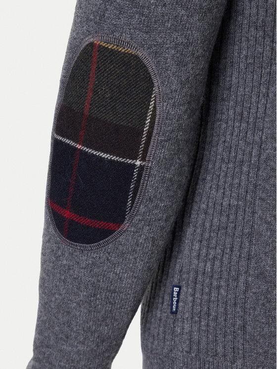 Barbour Barbour Sweter Holden MKN0837GY53 Szary Regular Fit