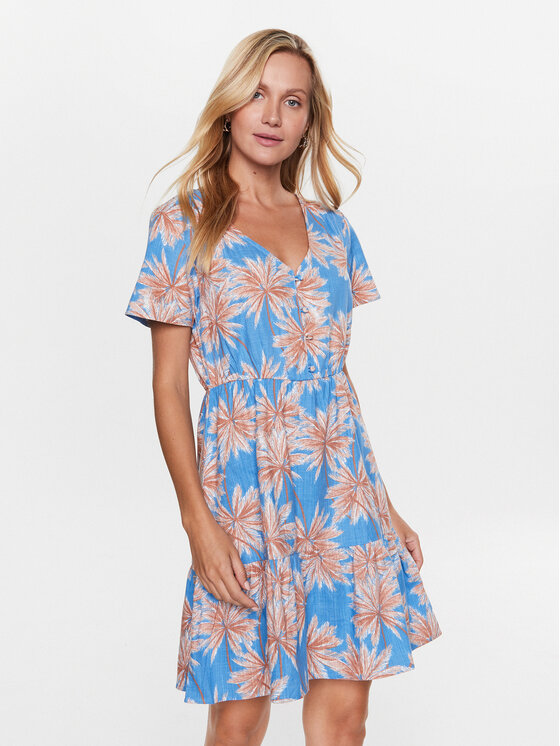 Roxy Letné šaty ERJWD03709 Modrá Regular Fit