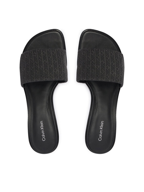 Calvin Klein Calvin Klein Šľapky Block Heel Sandal Aop HW0HW03016 Čierna