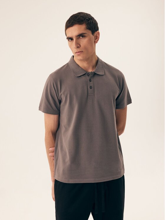Henderson Henderson Polo 43025 Brązowy Regular Fit