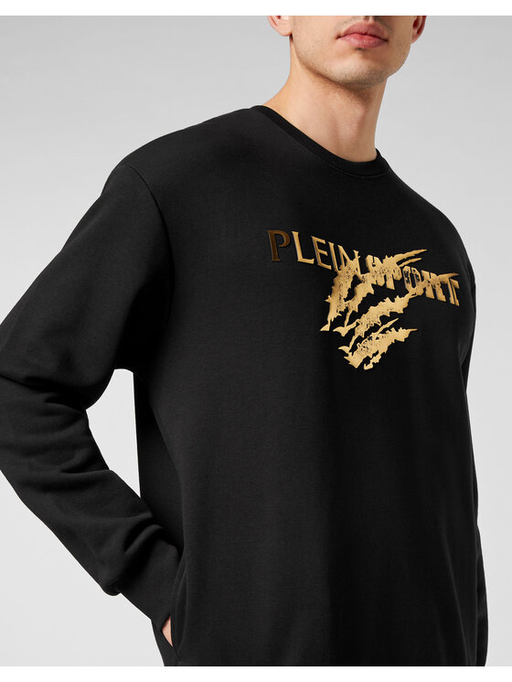Plein Sport Plein Sport Longsleeve 13243 Czarny Regular Fit