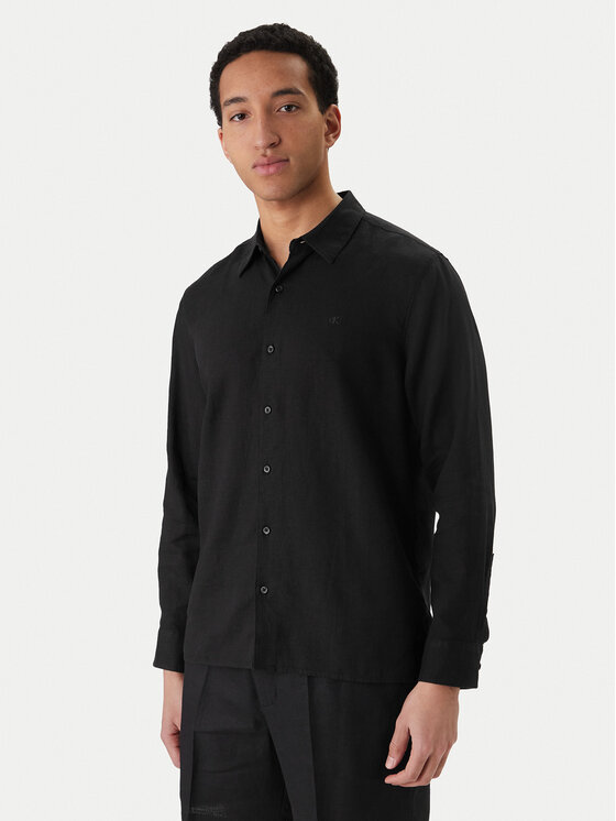 Calvin Klein Cămașă LV04LE125G Negru Regular Fit