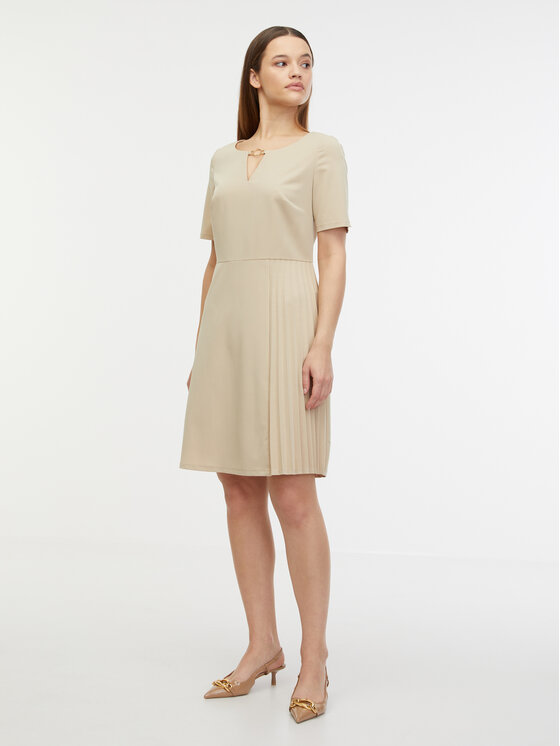 Orsay Orsay Sukienka codzienna 1000139082000__34 Beżowy A-Line Fit