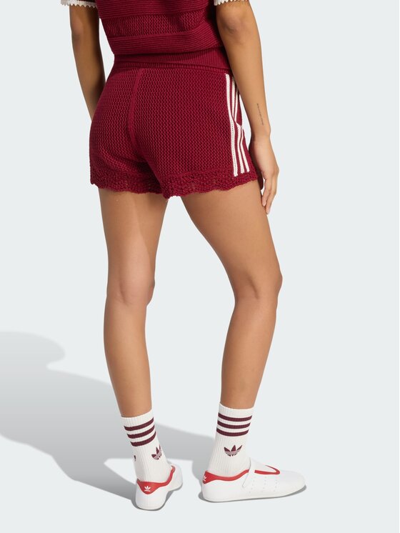 adidas adidas Szorty materiałowe 167787 Czerwony ciemny Regular Fit