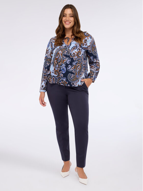 Fiorella Rubino Fiorella Rubino Bluzka 2013T002388N0R4 Niebieski Regular Fit