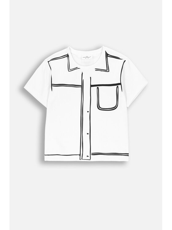 Coccodrillo Coccodrillo T-Shirt ZC4143202CGJ-001 Biały Regular Fit