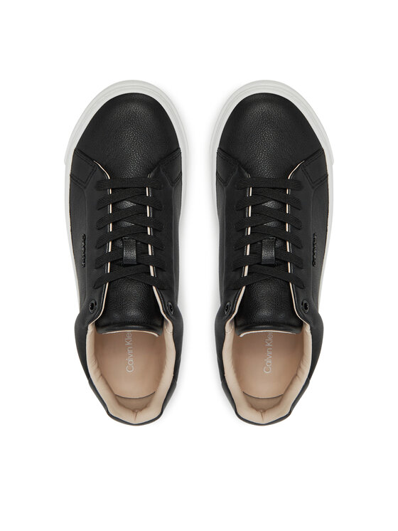 Calvin Klein Calvin Klein Sneakersy Cupsole Lace Up W/Ml HW0HW02288 Czarny