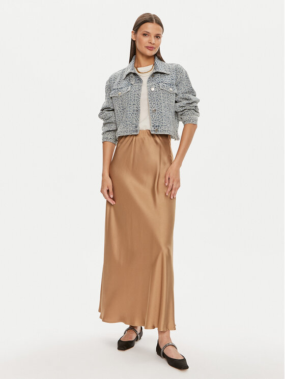 ViCOLO ViCOLO Maxi sukně TB0342 Hnědá Regular Fit